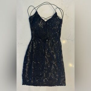 Black sparkle strap dress. Size small. Never worn.